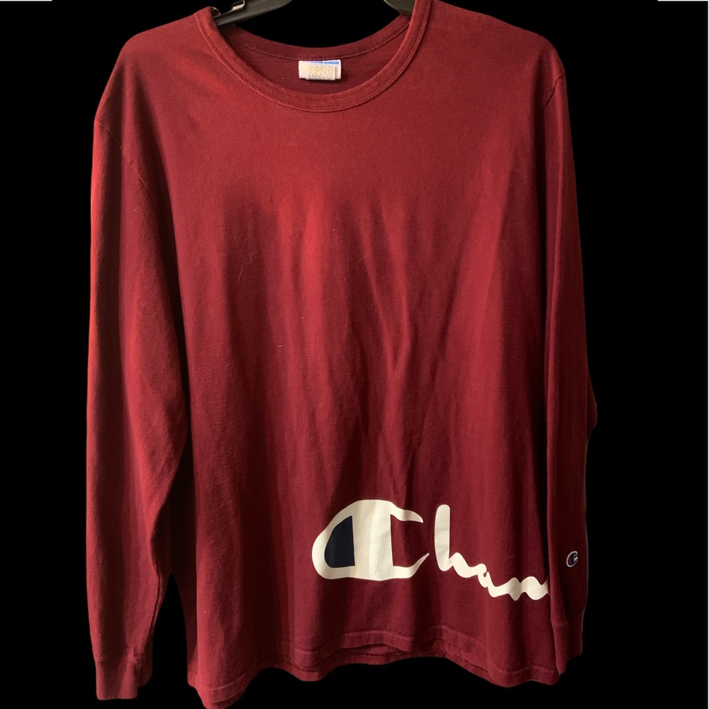 Maroon long sleeve champion T shirt XXL.